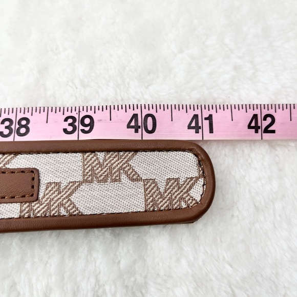 NWT Michael Kors brown MK belt. Monogram print throughout. Medium. - Picture 9 of 12